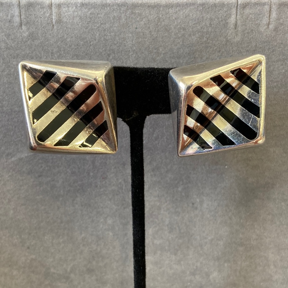 Mexico/Taxico 925 Sterling square chunky clips